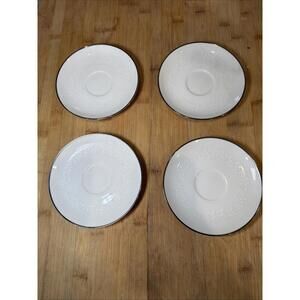 Vintage Noritake Montblanc Saucers 7527 Japan Platinum ring| 1960s | 4 Count *